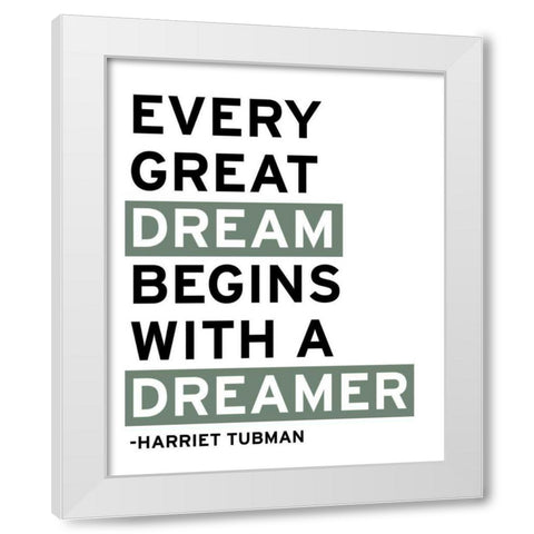 Motivation II White Modern Wood Framed Art Print by Wild Apple Portfolio