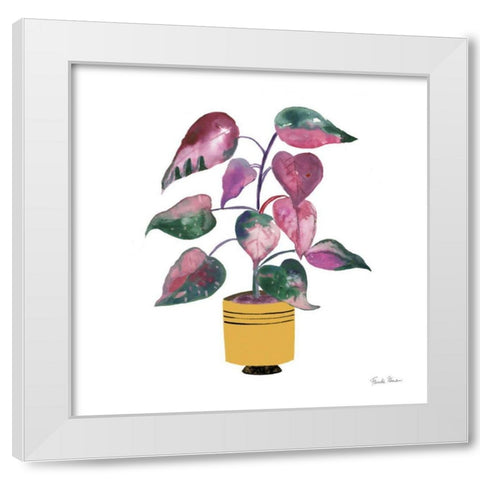 Potted Jewels II White Modern Wood Framed Art Print by Zaman, Farida
