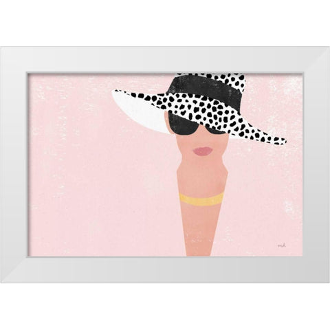 Fashion Forward Blush White Modern Wood Framed Art Print by Hershey, Moira