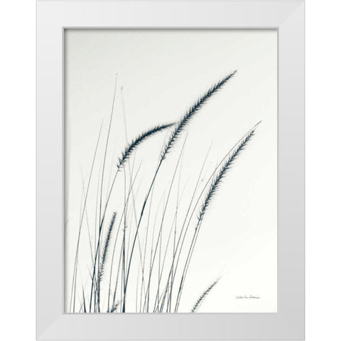 Field Grasses III White Modern Wood Framed Art Print by Van Swearingen, Debra
