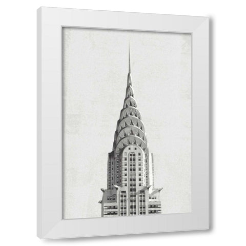 Chrysler Building NYC White Modern Wood Framed Art Print by Wild Apple Portfolio