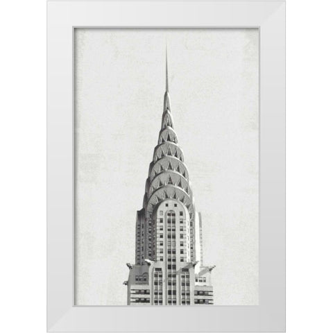 Chrysler Building NYC White Modern Wood Framed Art Print by Wild Apple Portfolio
