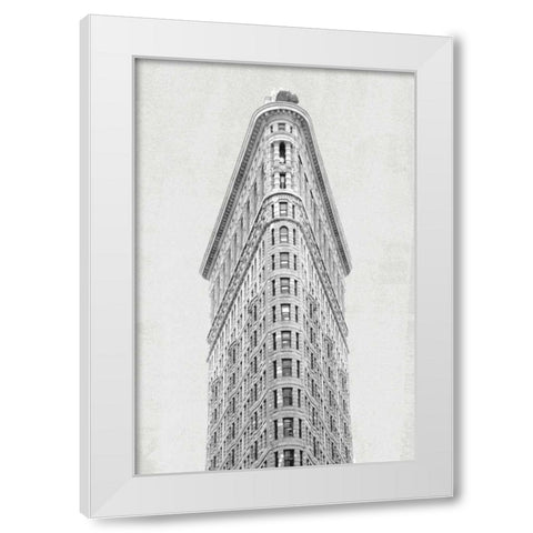 Flatiron Building NYC White Modern Wood Framed Art Print by Wild Apple Portfolio