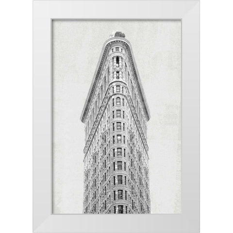 Flatiron Building NYC White Modern Wood Framed Art Print by Wild Apple Portfolio