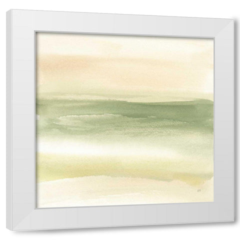 Green Water I White Modern Wood Framed Art Print by Paschke, Chris