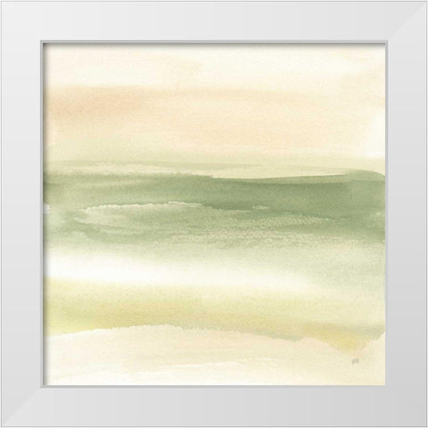 Green Water I White Modern Wood Framed Art Print by Paschke, Chris