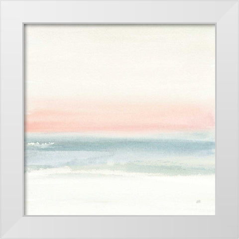 Pink Fog I White Modern Wood Framed Art Print by Paschke, Chris