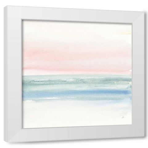 Pink Fog II White Modern Wood Framed Art Print by Paschke, Chris