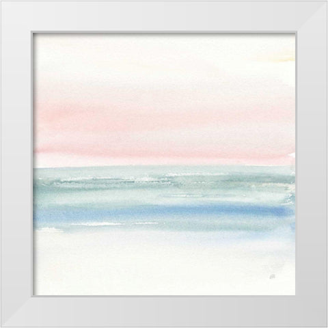 Pink Fog II White Modern Wood Framed Art Print by Paschke, Chris