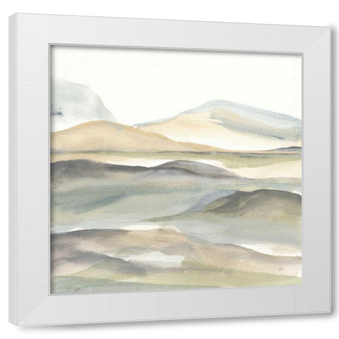 Valleyscape I White Modern Wood Framed Art Print by Paschke, Chris