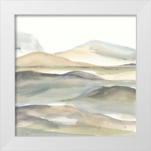 Valleyscape I White Modern Wood Framed Art Print by Paschke, Chris