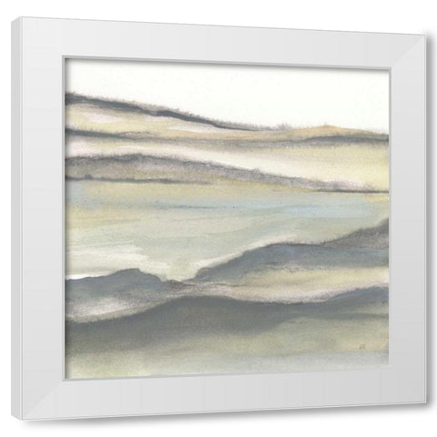 Valleyscape II White Modern Wood Framed Art Print by Paschke, Chris
