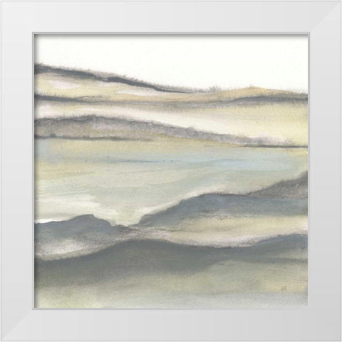 Valleyscape II White Modern Wood Framed Art Print by Paschke, Chris