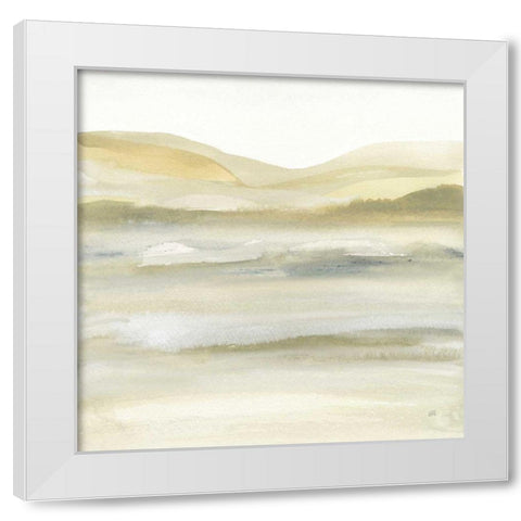 Valleyscape III White Modern Wood Framed Art Print by Paschke, Chris