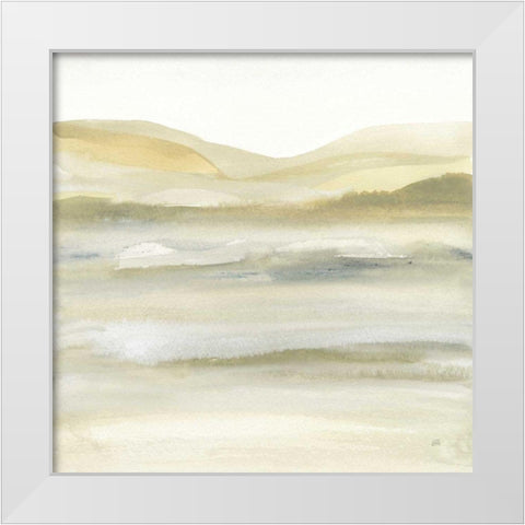 Valleyscape III White Modern Wood Framed Art Print by Paschke, Chris
