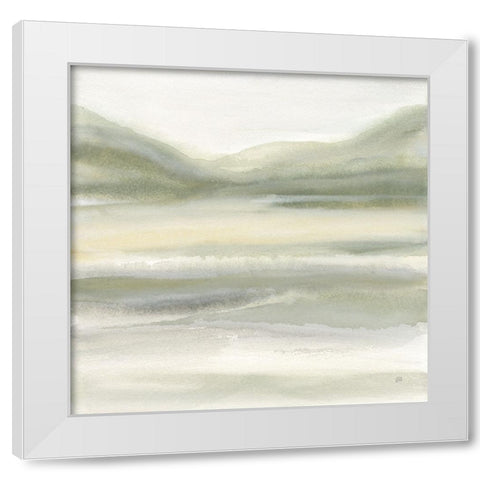 Valleyscape IV White Modern Wood Framed Art Print by Paschke, Chris