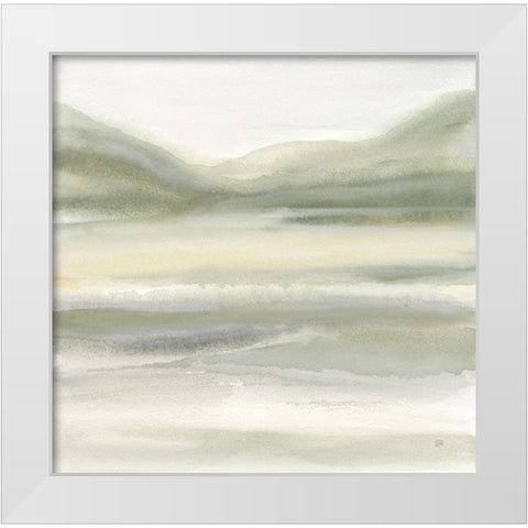 Valleyscape IV White Modern Wood Framed Art Print by Paschke, Chris