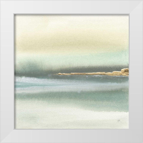 Gold Earth I White Modern Wood Framed Art Print by Paschke, Chris