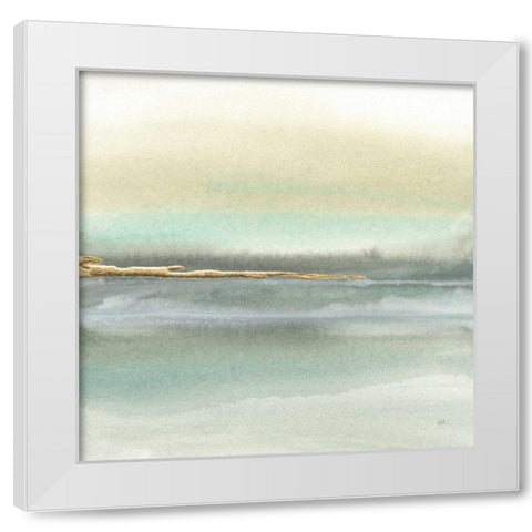 Gold Earth II White Modern Wood Framed Art Print by Paschke, Chris