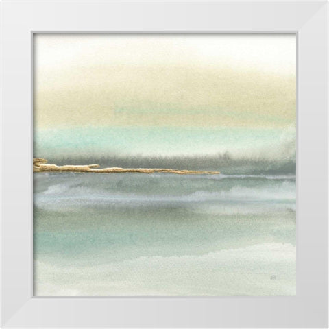 Gold Earth II White Modern Wood Framed Art Print by Paschke, Chris