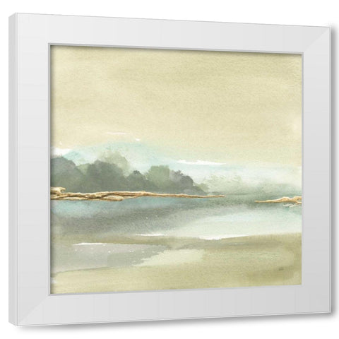 Gold Earth IV White Modern Wood Framed Art Print by Paschke, Chris