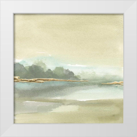Gold Earth IV White Modern Wood Framed Art Print by Paschke, Chris