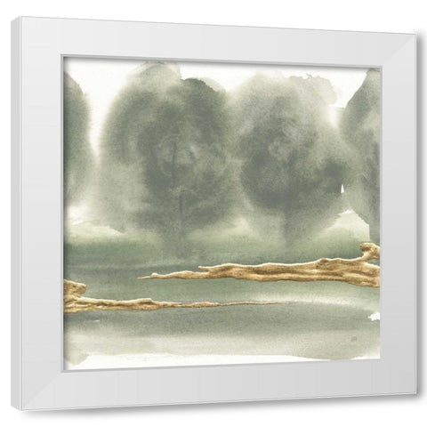 Gold Earth V White Modern Wood Framed Art Print by Paschke, Chris