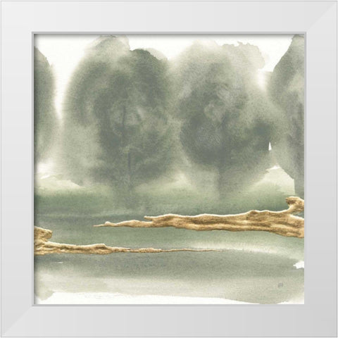 Gold Earth V White Modern Wood Framed Art Print by Paschke, Chris