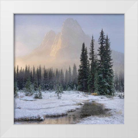 Bell Mountain North Cascades II White Modern Wood Framed Art Print by Majchrowicz, Alan