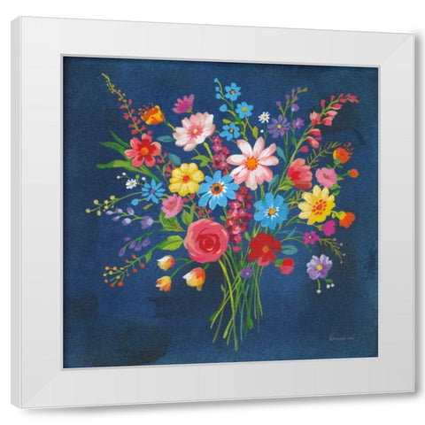 Selection of Wildflowers White Modern Wood Framed Art Print by Nai, Danhui