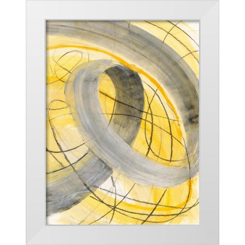 In the Mix IV White Modern Wood Framed Art Print by Hristova, Albena