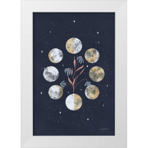 Luna I White Modern Wood Framed Art Print by Thorns, Becky