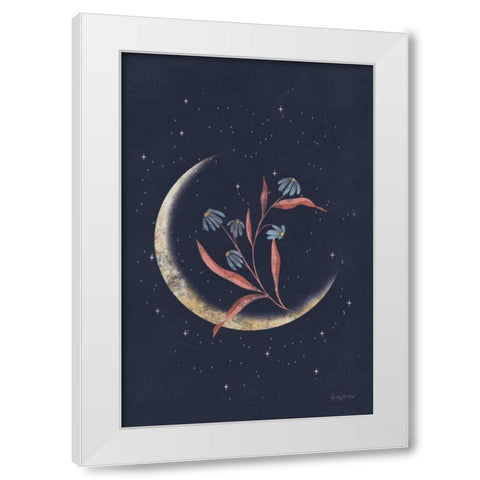 Luna II White Modern Wood Framed Art Print by Thorns, Becky