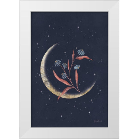 Luna II White Modern Wood Framed Art Print by Thorns, Becky