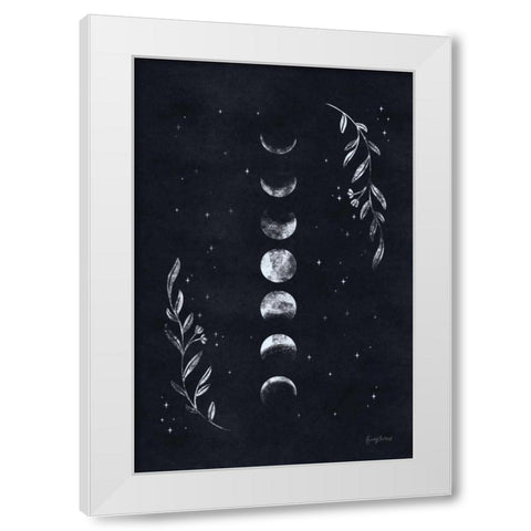 Lunar II White Modern Wood Framed Art Print by Thorns, Becky