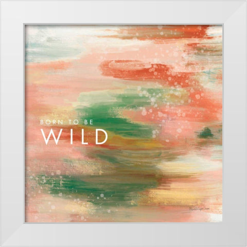 Wild White Modern Wood Framed Art Print by Charro, Mercedes Lopez