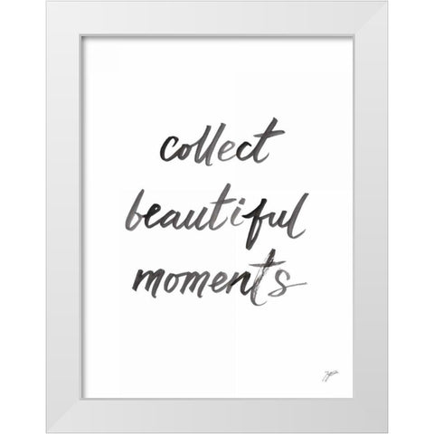 Collect Beautiful Moments White Modern Wood Framed Art Print by Panganiban, Karyn