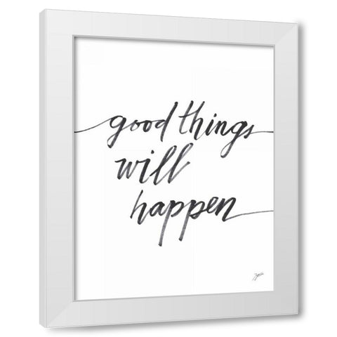 Good Things White Modern Wood Framed Art Print by Panganiban, Karyn
