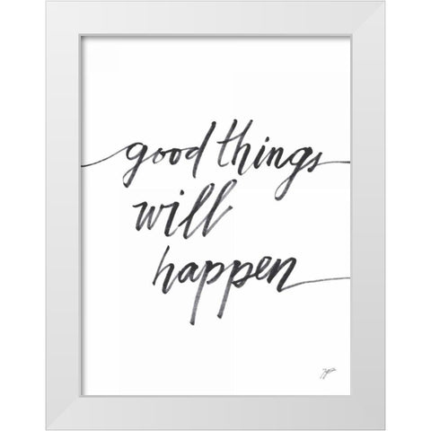 Good Things White Modern Wood Framed Art Print by Panganiban, Karyn