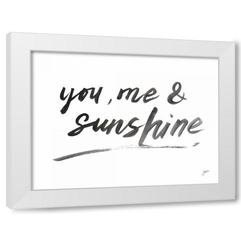 You Me Sunshine White Modern Wood Framed Art Print by Panganiban, Karyn