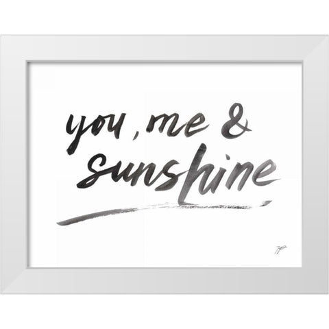 You Me Sunshine White Modern Wood Framed Art Print by Panganiban, Karyn