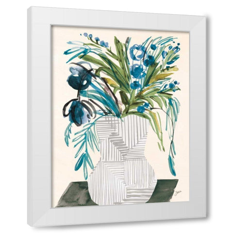 Blossoms White Modern Wood Framed Art Print by Panganiban, Karyn