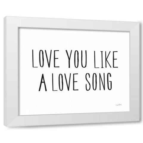 Valentines III Love White Modern Wood Framed Art Print by York, Leah