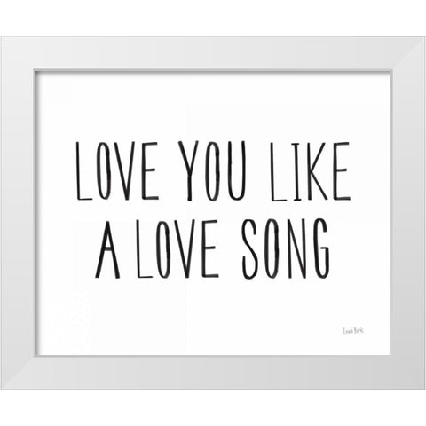 Valentines III Love White Modern Wood Framed Art Print by York, Leah