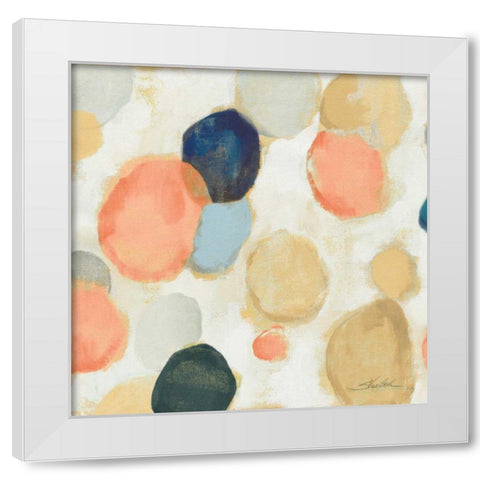 Painted Pebbles II Boho White Modern Wood Framed Art Print by Vassileva, Silvia