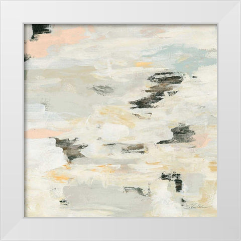 Steps on Stones I Boho White Modern Wood Framed Art Print by Vassileva, Silvia