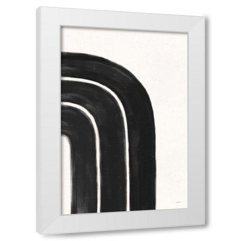 BW Rainbow I White Modern Wood Framed Art Print by York, Leah
