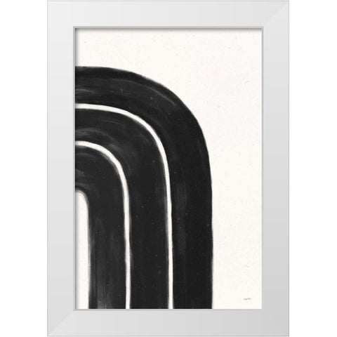 BW Rainbow I White Modern Wood Framed Art Print by York, Leah