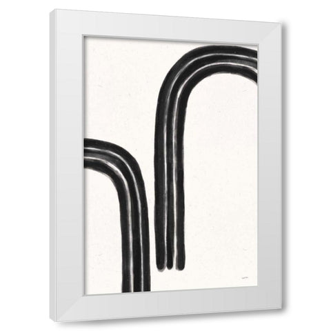 BW Rainbow II White Modern Wood Framed Art Print by York, Leah