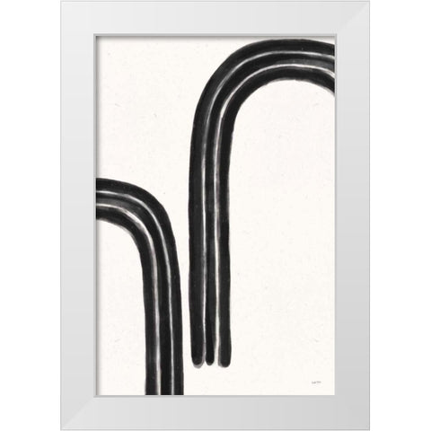 BW Rainbow II White Modern Wood Framed Art Print by York, Leah